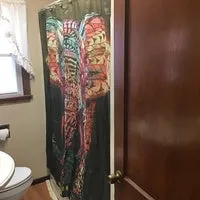 African Elephant Waterproof Bathroom Shower Curtain Non-Slip Carpets Toilet Seat Cover Bath Mat Pedestal Rug