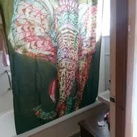 African Elephant Waterproof Bathroom Shower Curtain Non-Slip Carpets Toilet Seat Cover Bath Mat Pedestal Rug