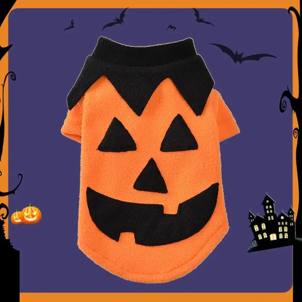 Anniepaw Halloween Pumpkin Outfit: Winter Coat for Small Dogs & Cat