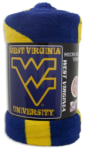 BCWU1 Blanket - Rolled Micro Raschel - West Virginia University