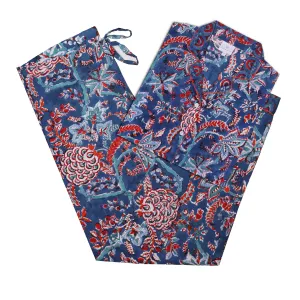 Bhawani Blue Floral Cotton Pajamas store credit only