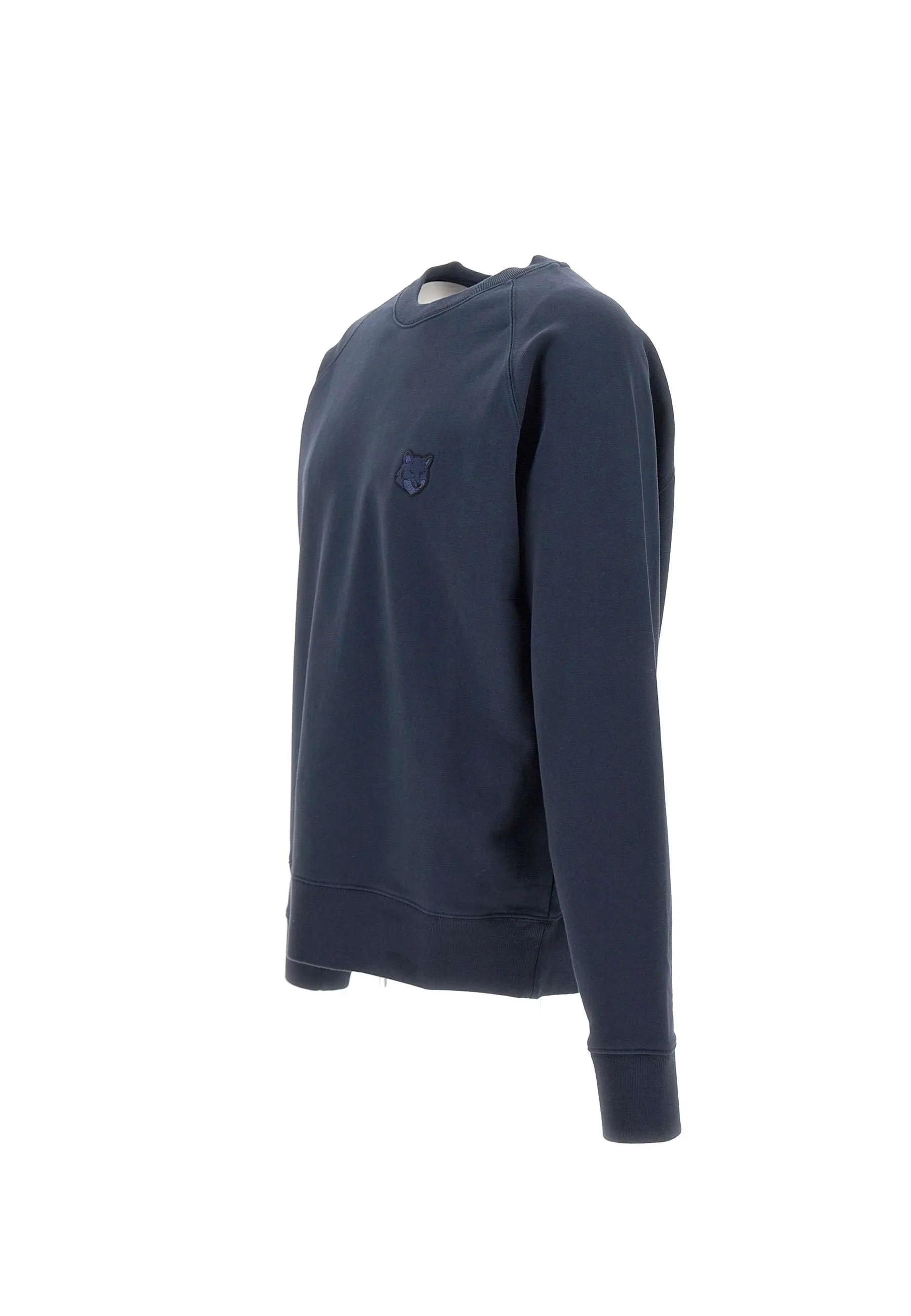 Blue Cotton Crew Neck Sweatshirt