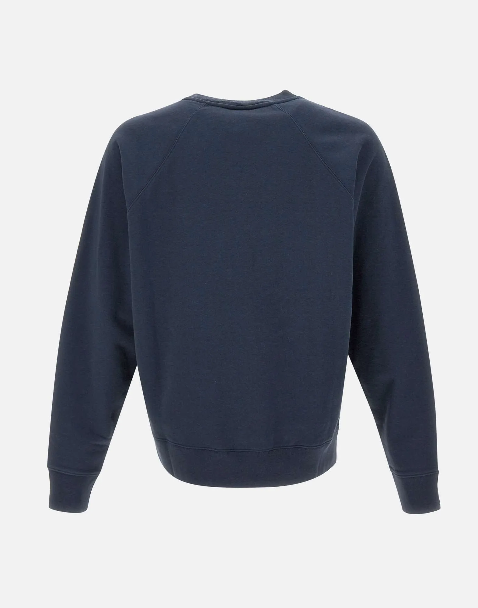 Blue Cotton Crew Neck Sweatshirt