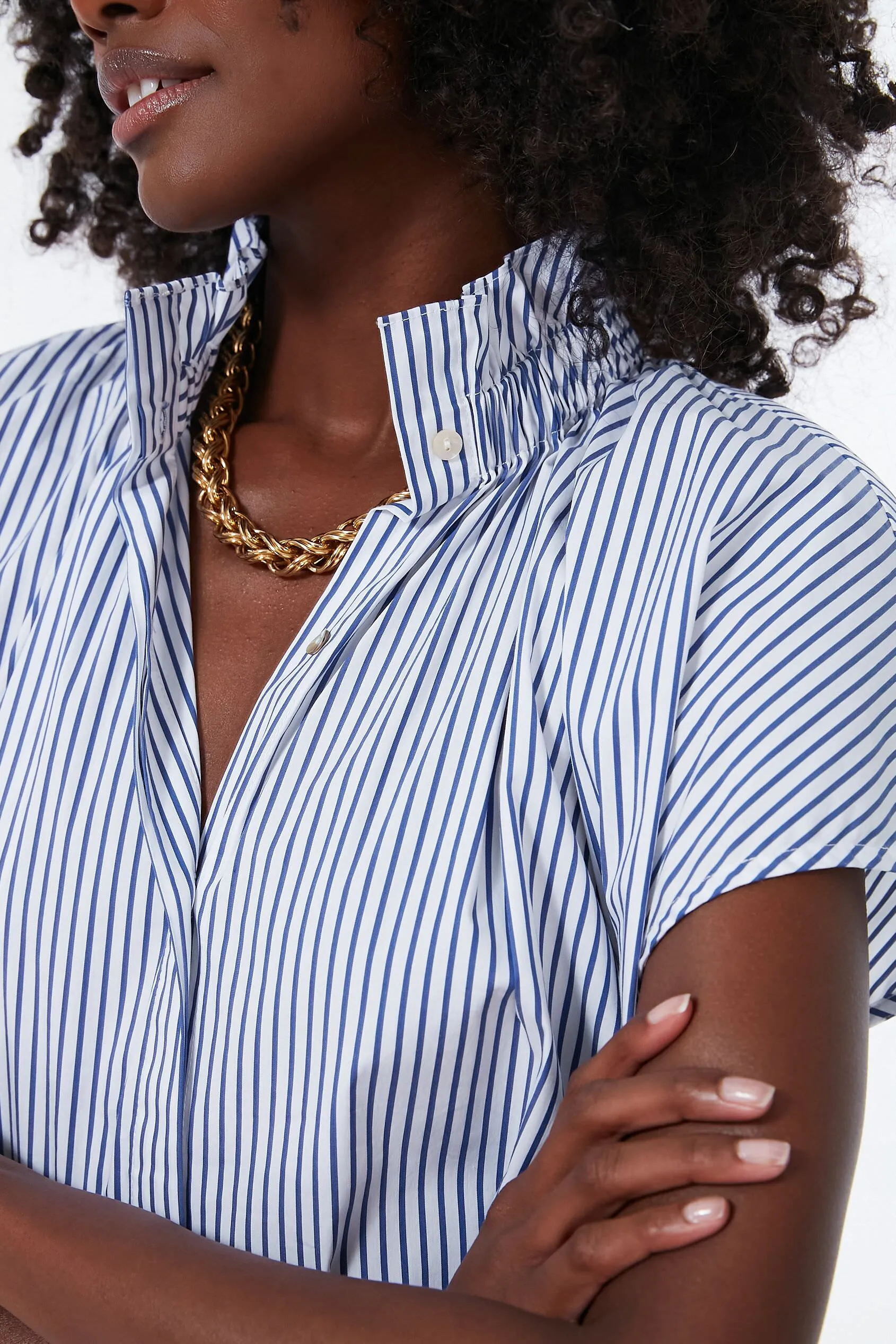 Blue Stripe Rae Blouse