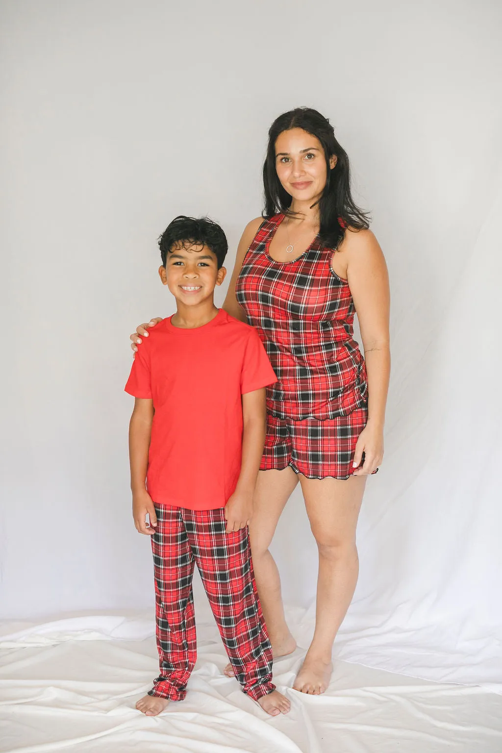 Boy's Cozy Red Plaid Pajama Pant