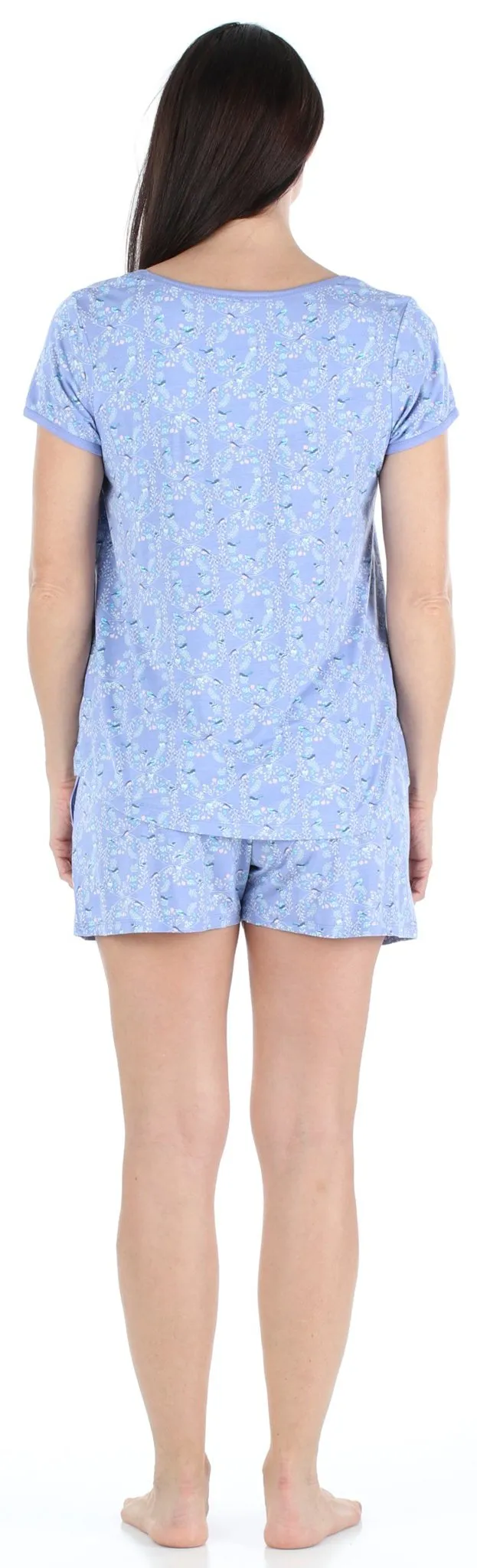 bSoft Women's Bamboo Jersey Short Sleeve Top and Shorts Pajama Set