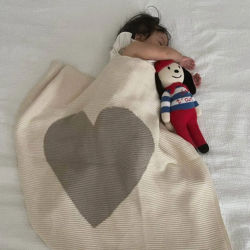 Cotton Baby Blankets - Heart