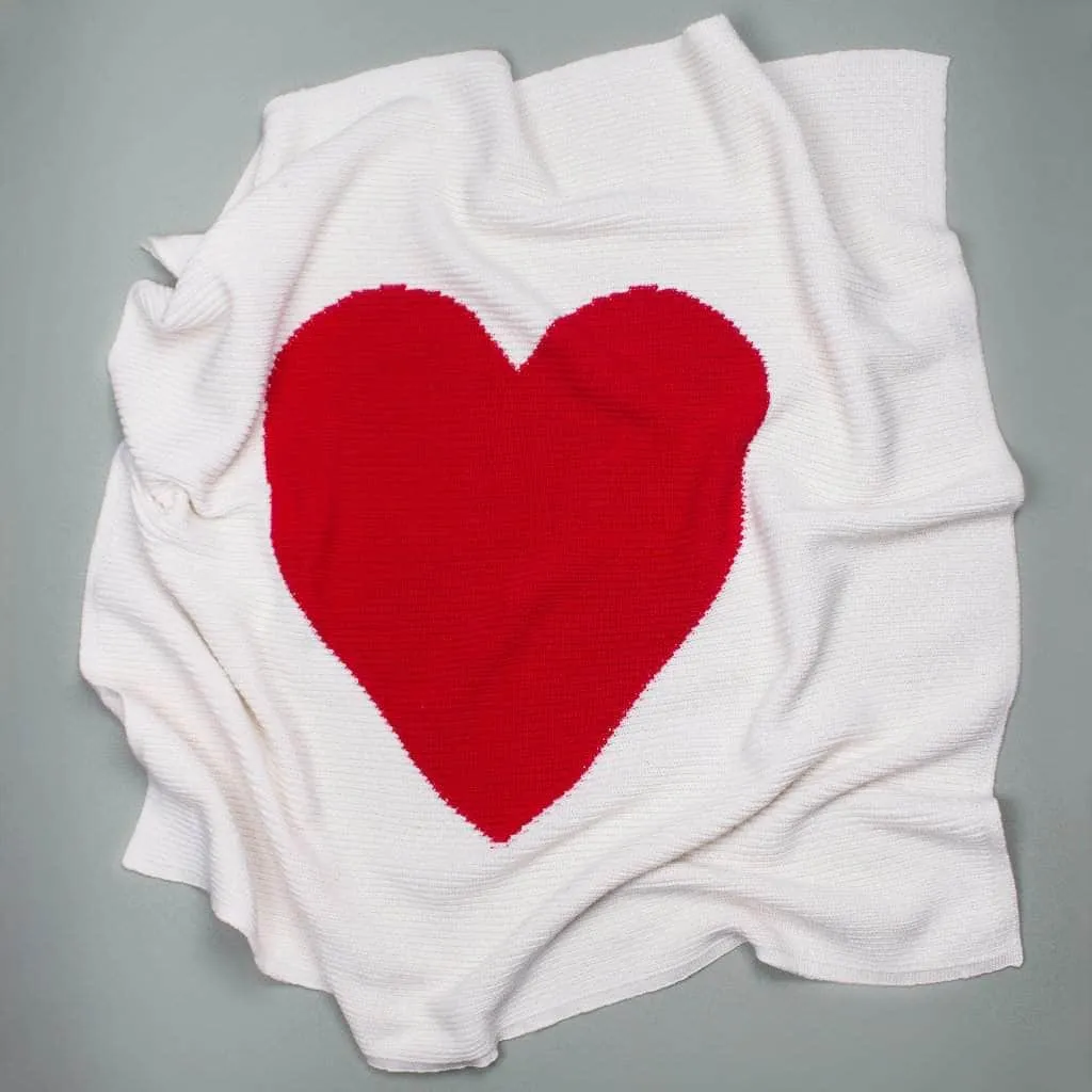 Cotton Baby Blankets - Heart