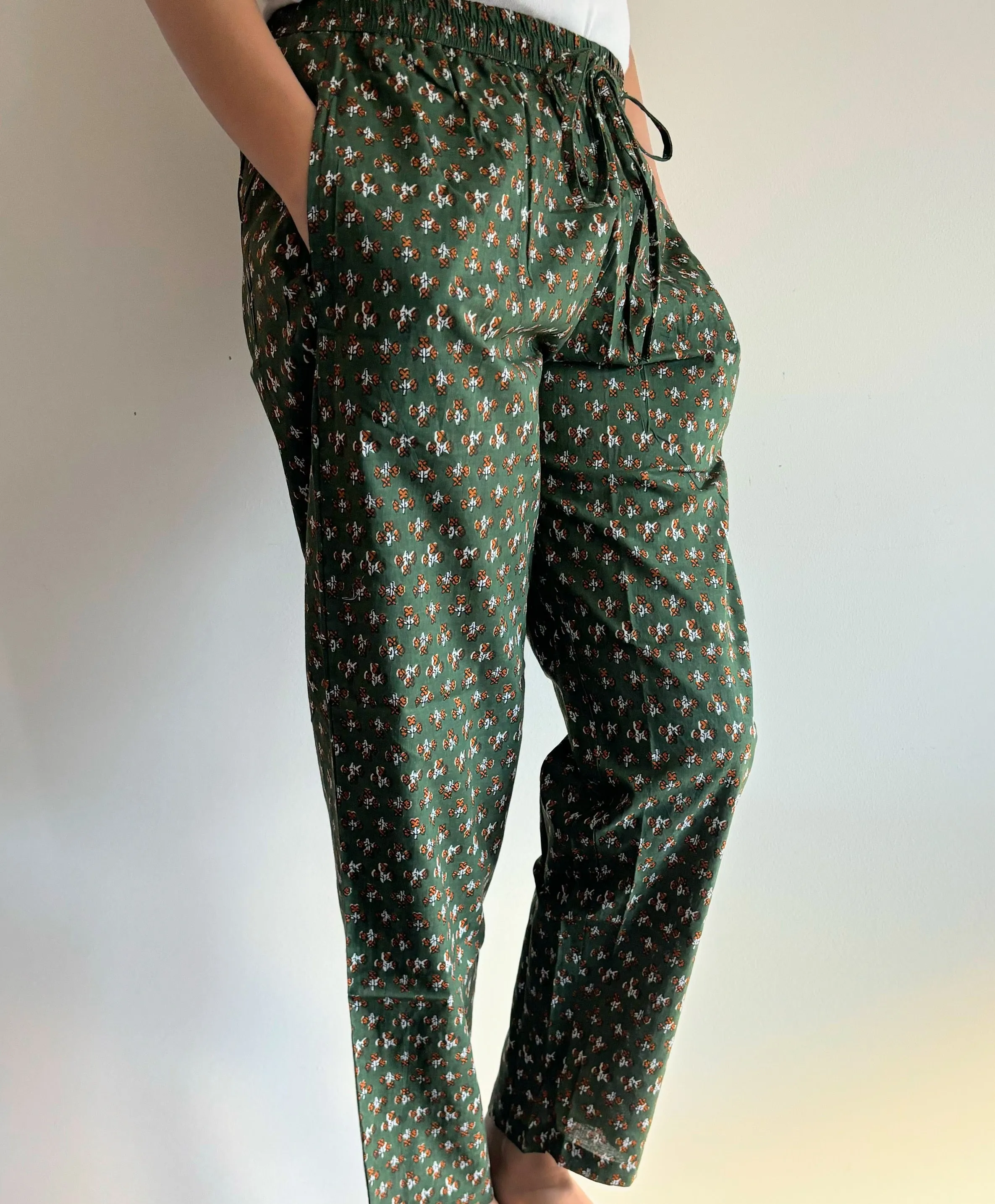 Cotton Pajama Pants Women - Citrus Meadow