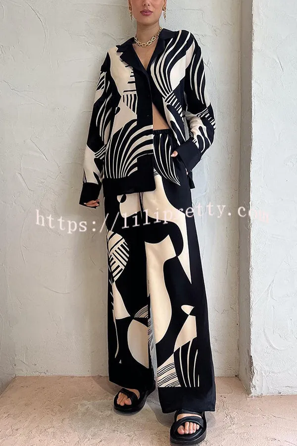 Delightful Chic Elastic Waist Pocketed Wide Leg Drape Pants