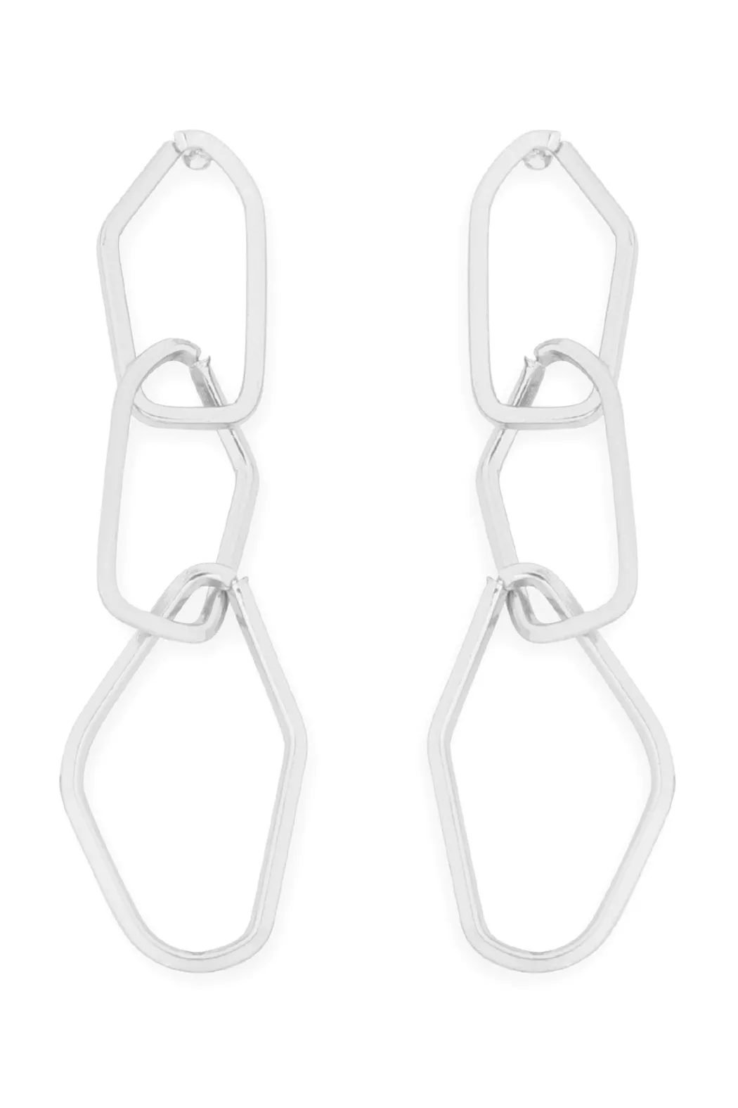 Distort Chain Dangle Drop Earrings