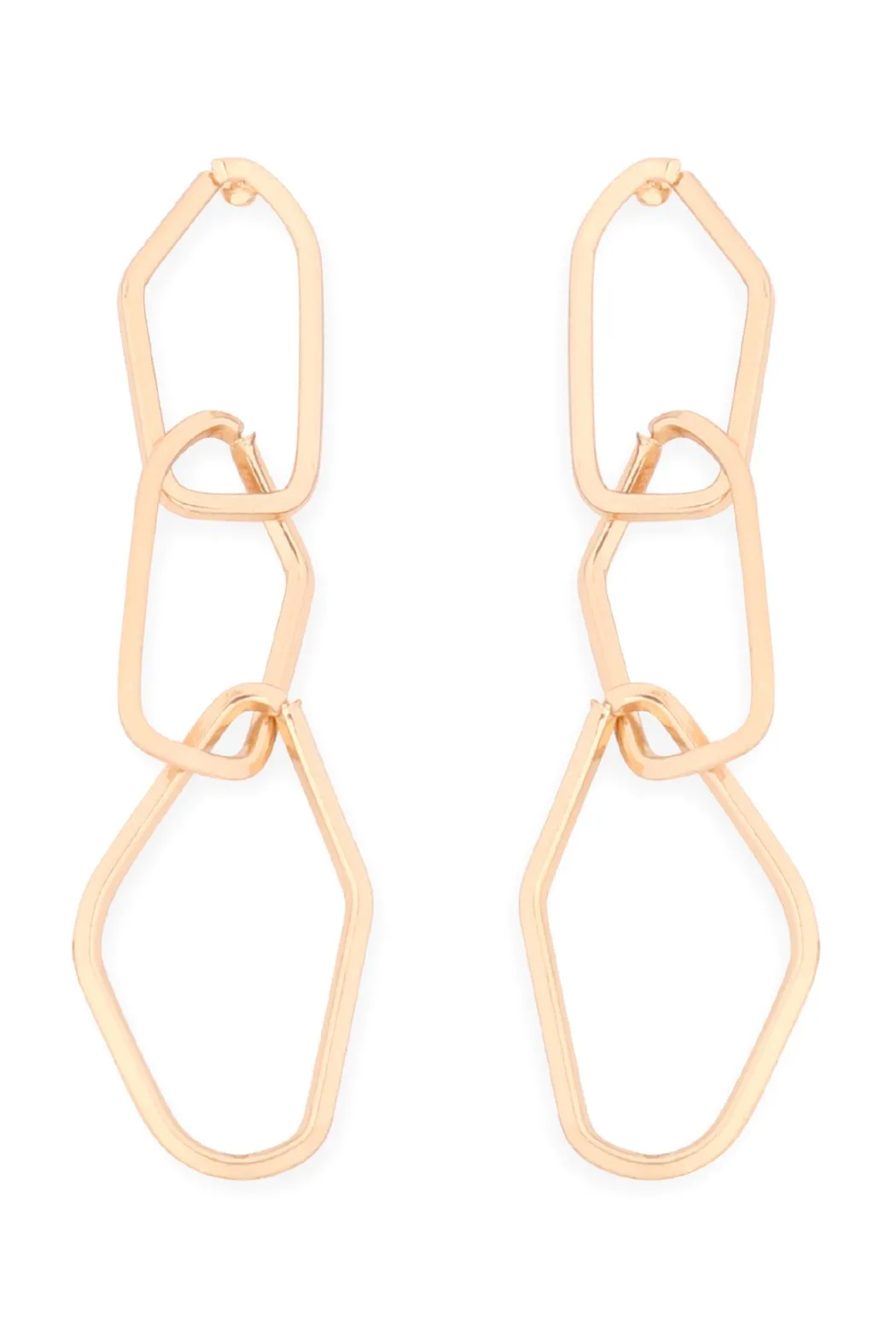 Distort Chain Dangle Drop Earrings