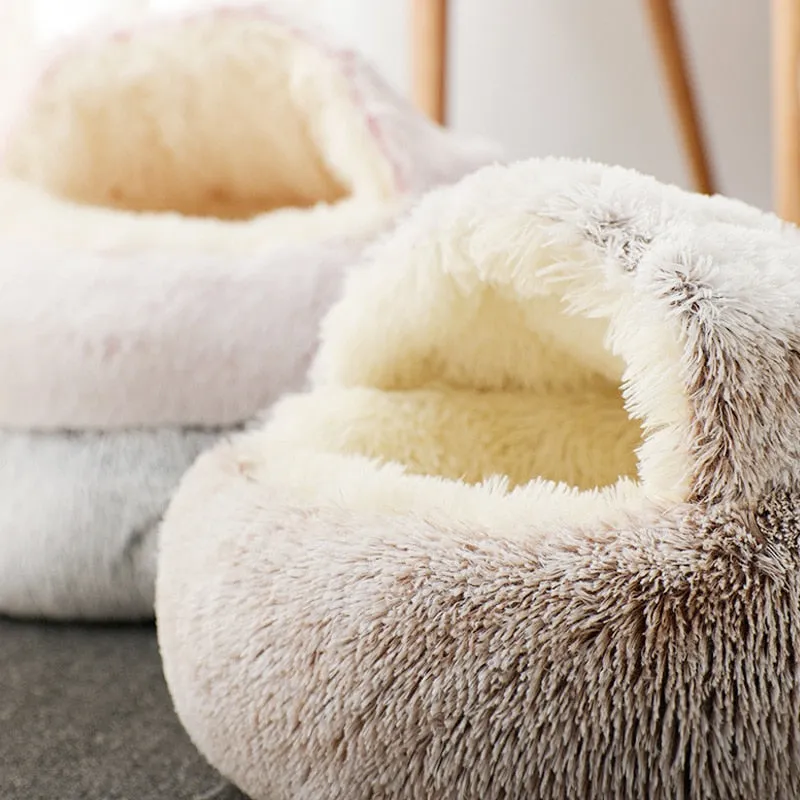 Dog Bed Round Plush Warm Bed House