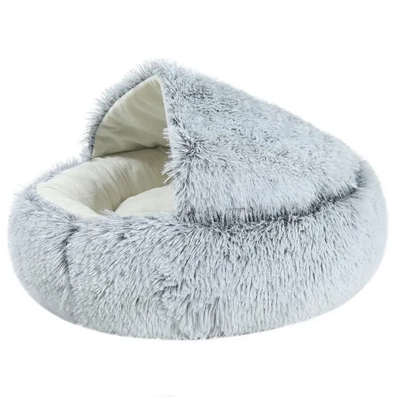 Dog Bed Round Plush Warm Bed House