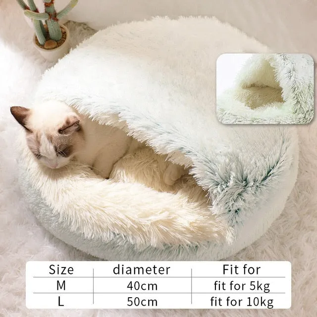 Dog Bed Round Plush Warm Bed House