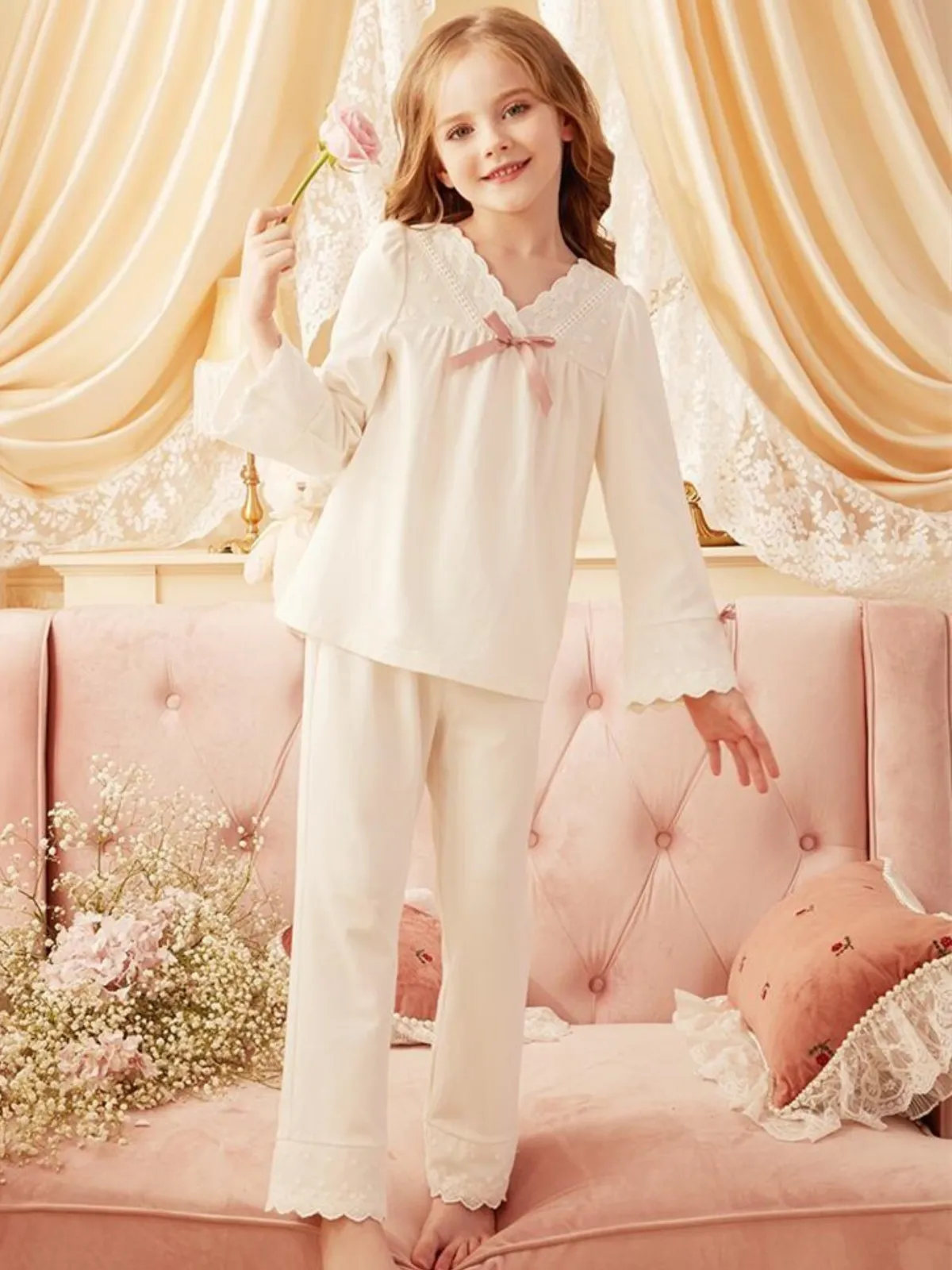 Forty Winks Scallop Trim Pajamas