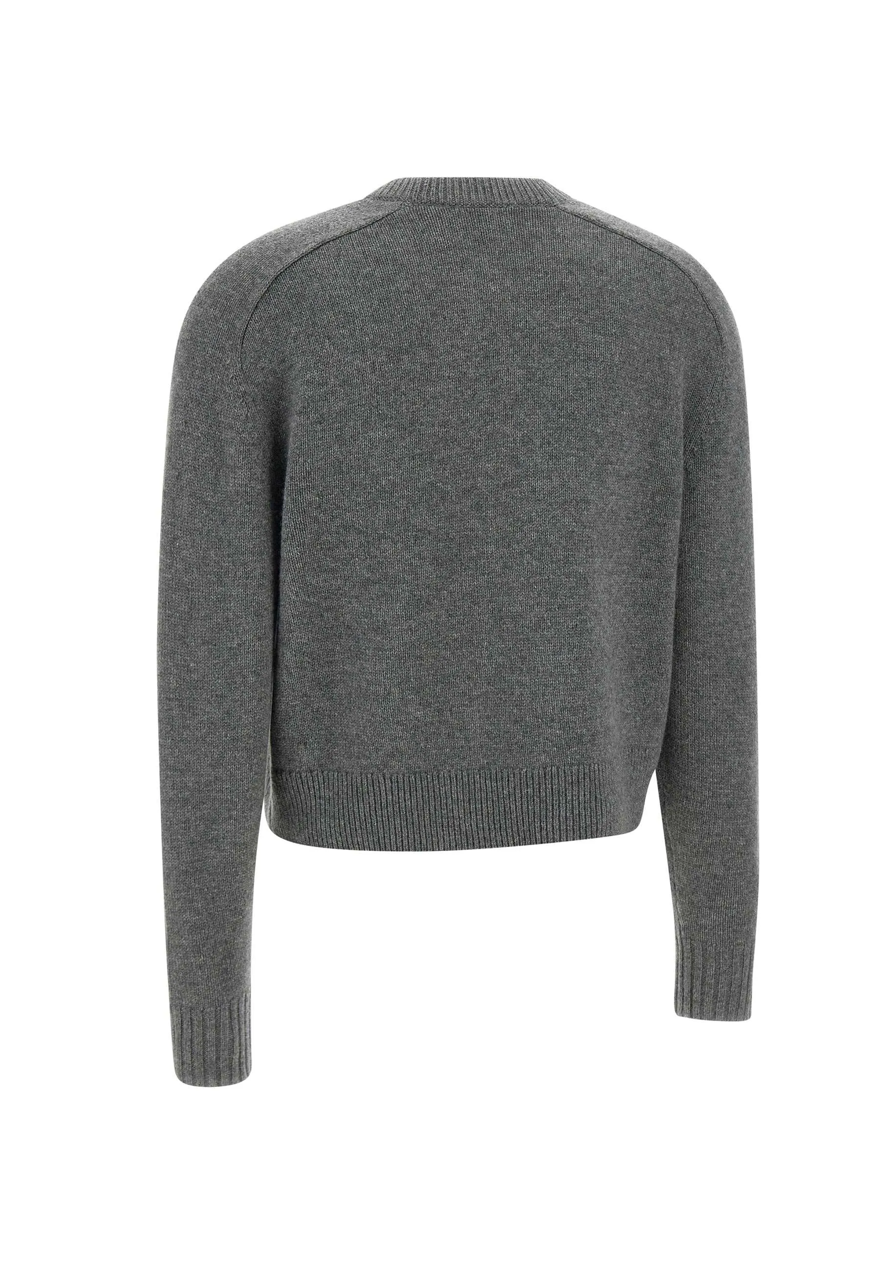 Grey Cashmere Long Sleeve Sweater