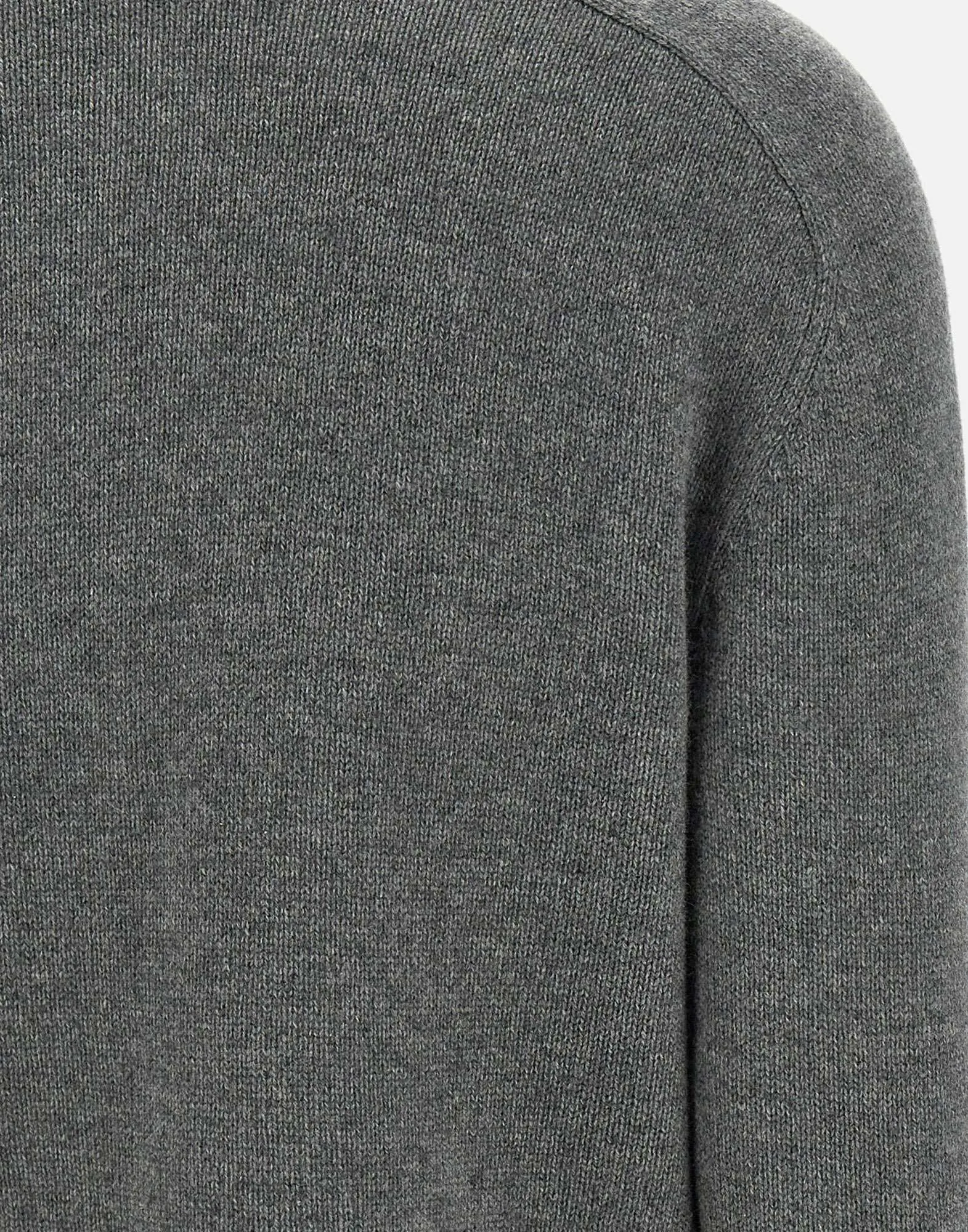 Grey Cashmere Long Sleeve Sweater