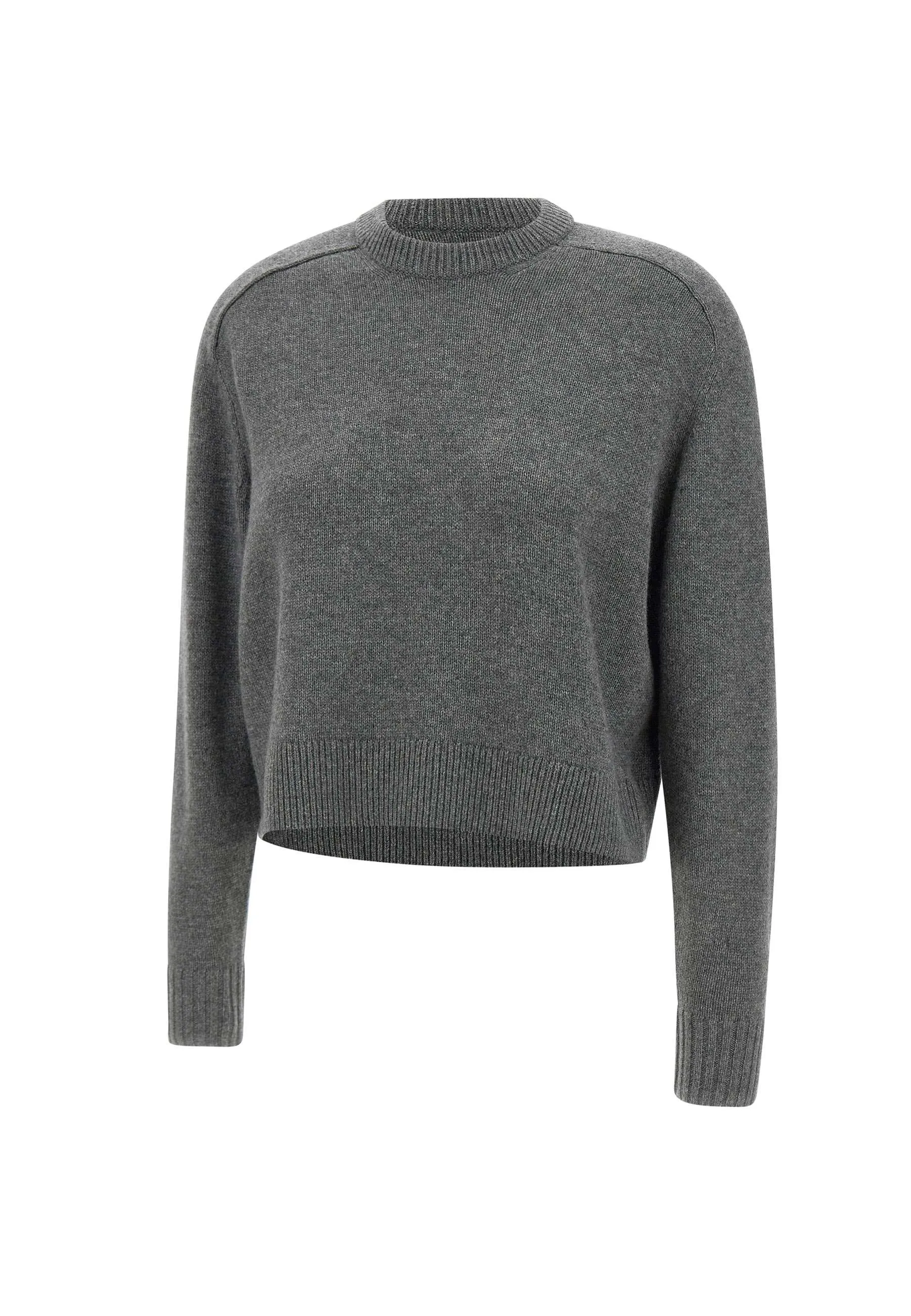 Grey Cashmere Long Sleeve Sweater