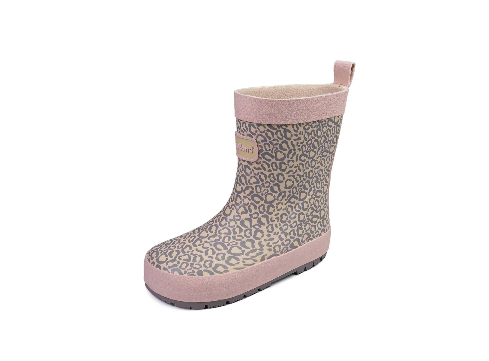 HATTIE - Girls' Pink Animal Print Rain Boots