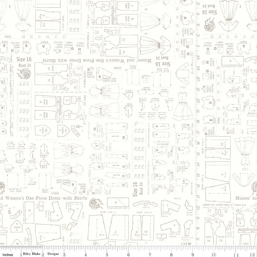 Home Town | Patterns Pewter by Lori Holt for Riley Blake | C13599-Pewter