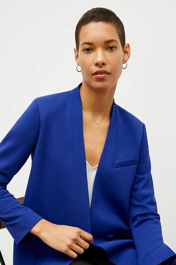 Janette Blazer - Light Ponte :: Electric Blue