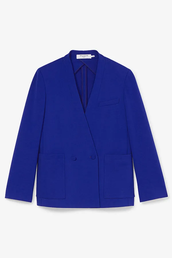 Janette Blazer - Light Ponte :: Electric Blue