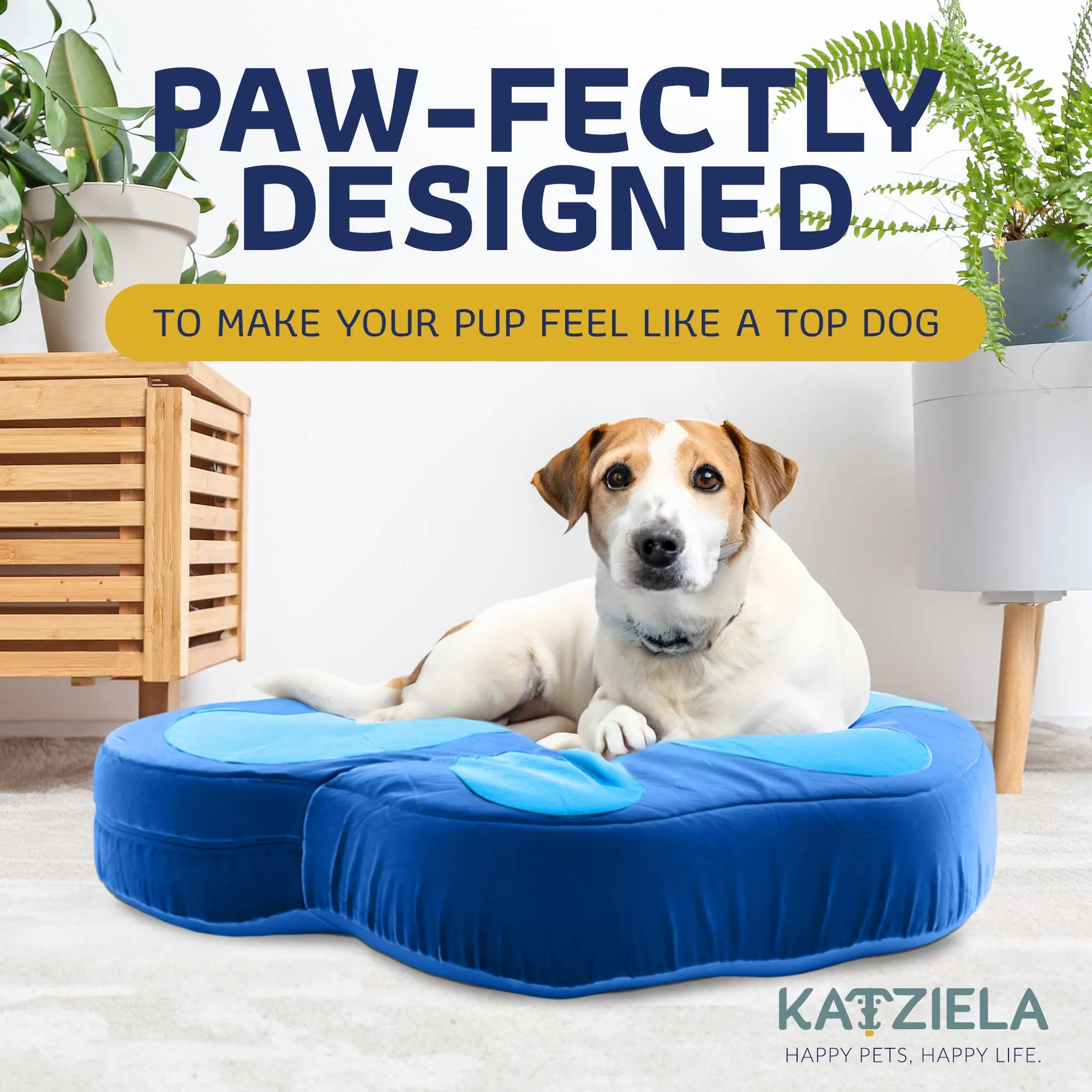 Katziela Paw Shaped Dog Bed