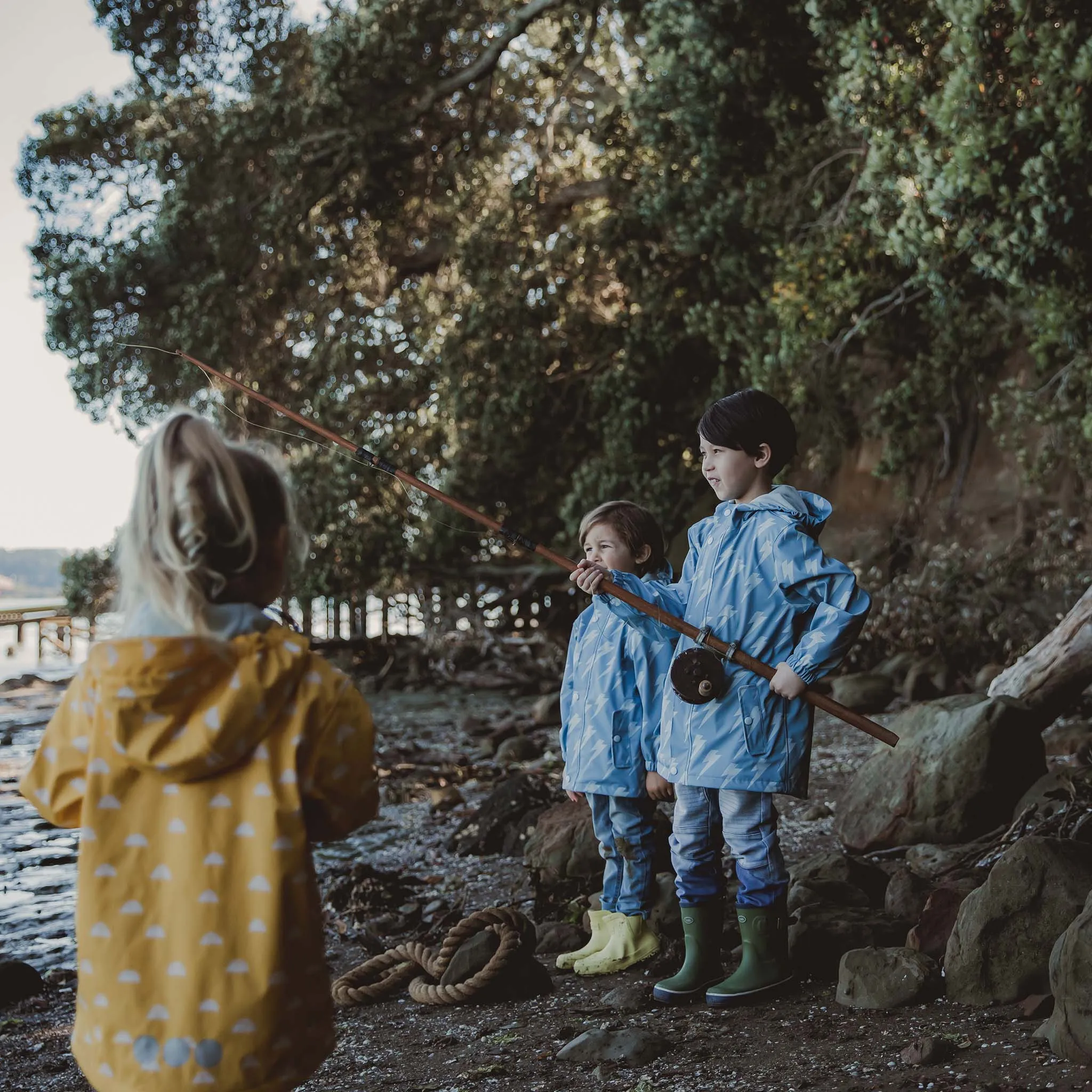 Lightning Bolt Recycled Waterproof Raincoat