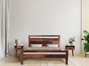 LIMA BED KING Sheesham Wood (Honey Finish)