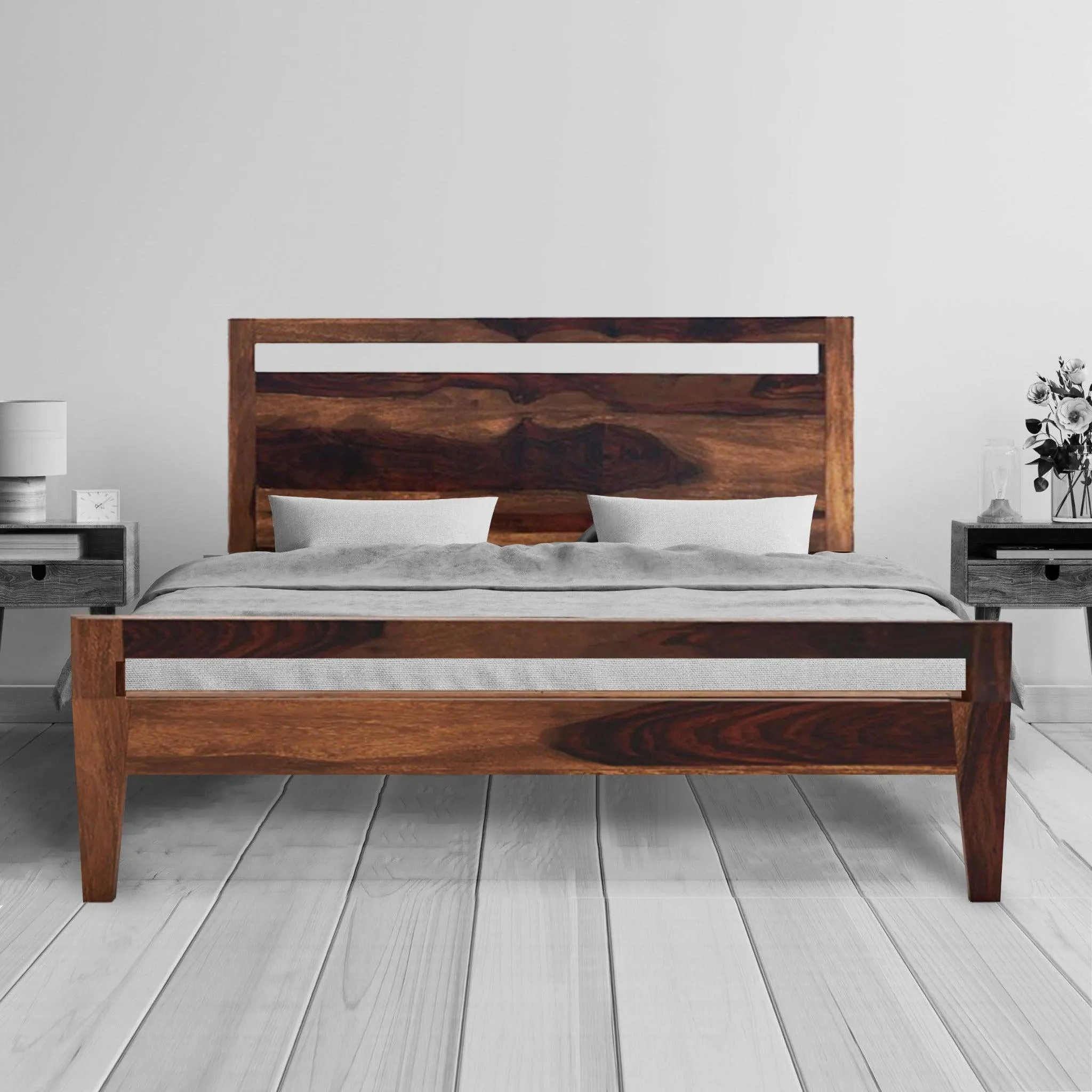 LIMA BED KING Sheesham Wood (Honey Finish)