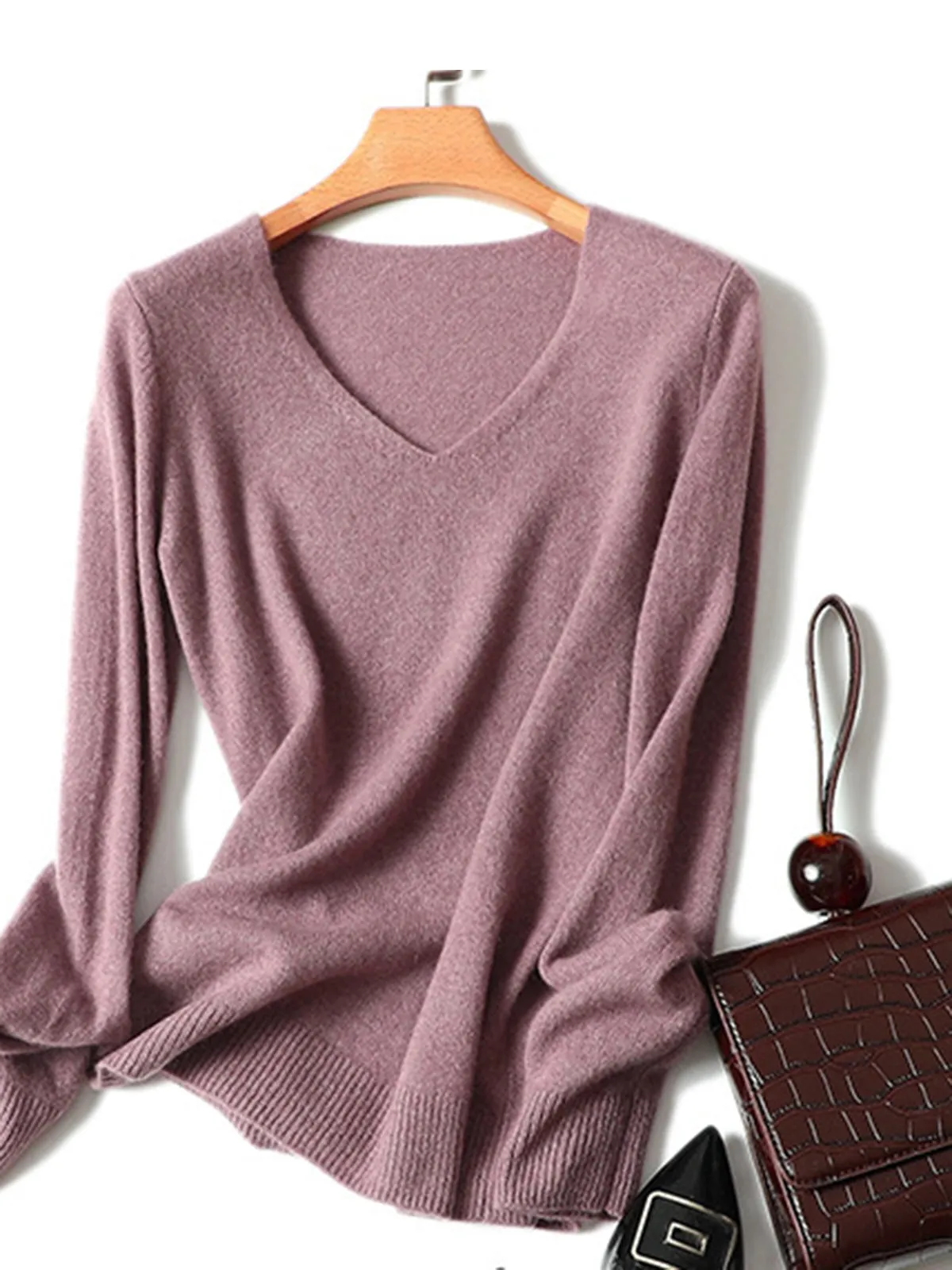 Long-Sleeved Pullover Knitted Bottoming Sweater