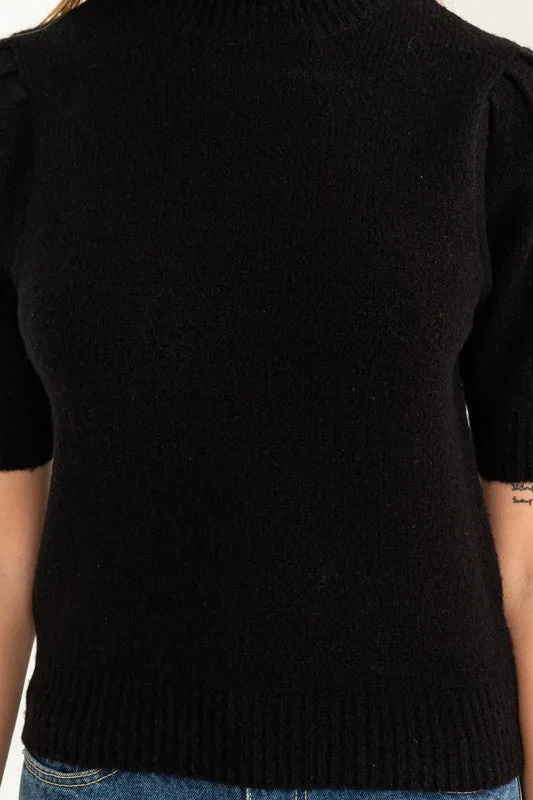 Lovely Embrace Puff Sleeve Sweater Top