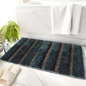 Luxe Home Bath Mats 2500 GSM Super Soft Anti Skid Slip Absorbent Washable Meixco Door mats for Home, Bathroom Mat, Floor Mat, Kitchen Mat (38x58 cm) Olive