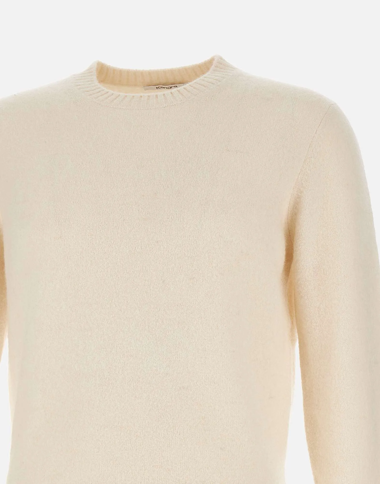 Men's Cream Wool Cotton Alpaca Sweater