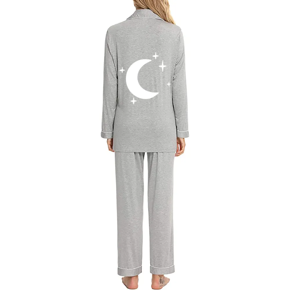 Moon & Star Pajama Bamboo Set Bamboo L/S