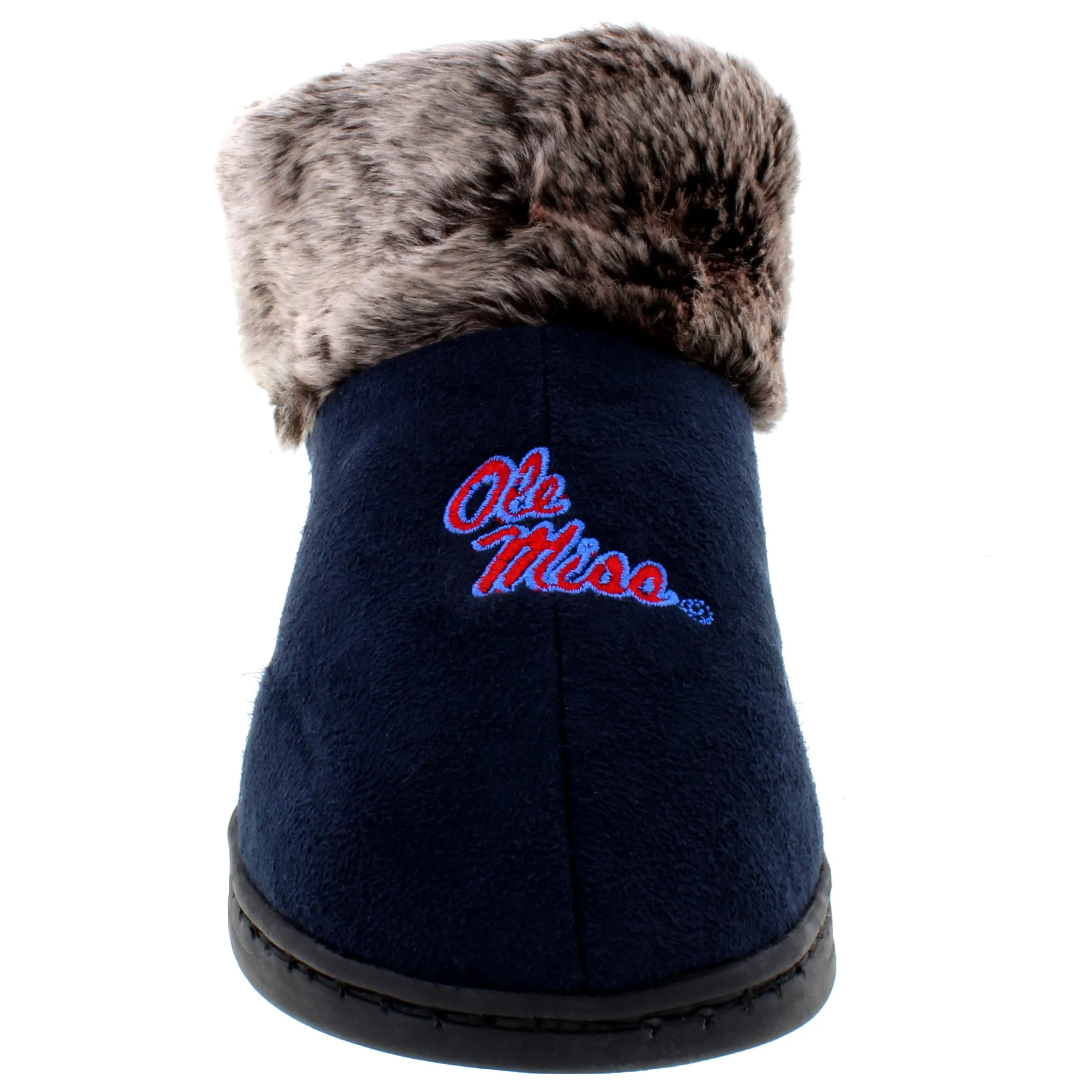 Ole Miss Rebels Faux Sheepskin Furry Top Slipper