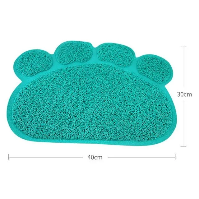 Paw-Shaped Large Cat Litter Mats - Stylish & Effective Mess Control!