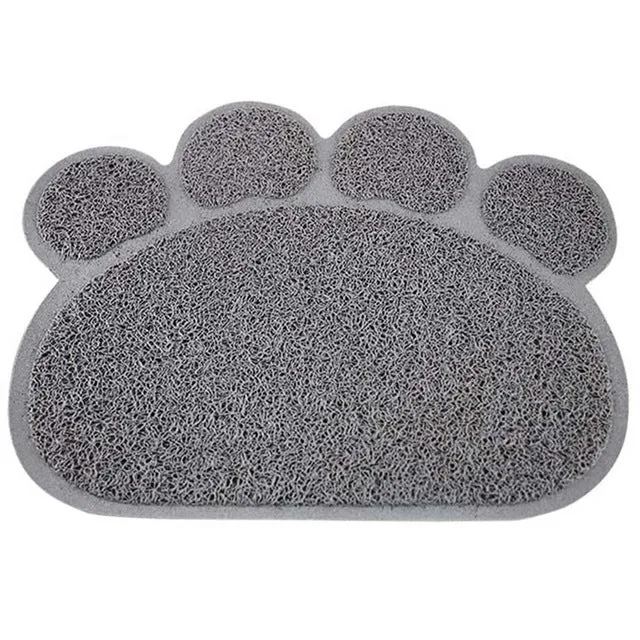 Paw-Shaped Large Cat Litter Mats - Stylish & Effective Mess Control!