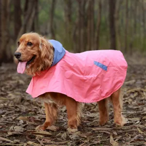 Pet Set Go Dual Colour Cape Style Raincoat for Dogs (Pink)