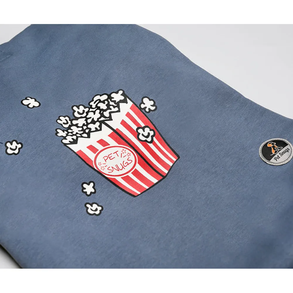 Pet Snugs Popcorn Print Sweatshirt for Dogs (Sky Blue)