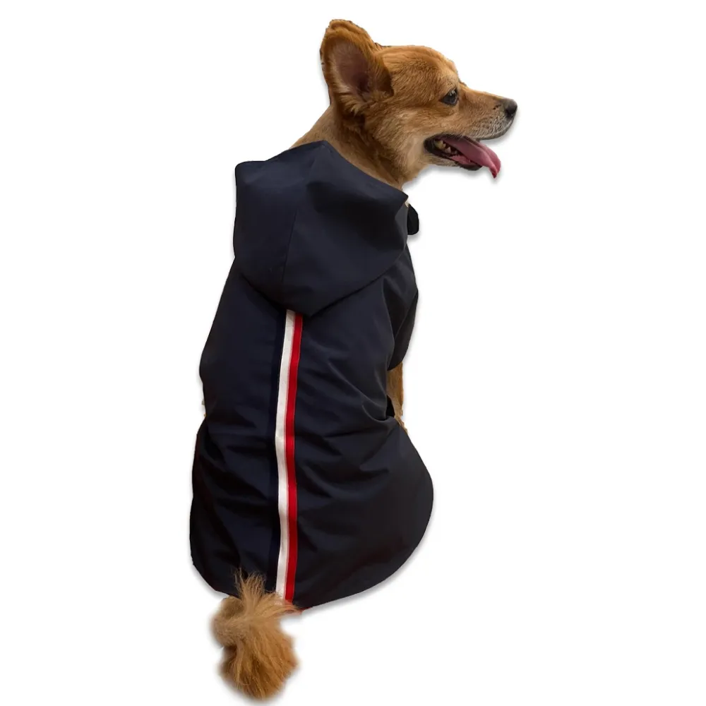 Petsnugs 100% Waterproof Raincoat for Dogs and Cats (Navy Blue)