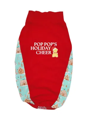 Pop Pop's Holiday Cheer Dog Tank | Custom Vinyl Print