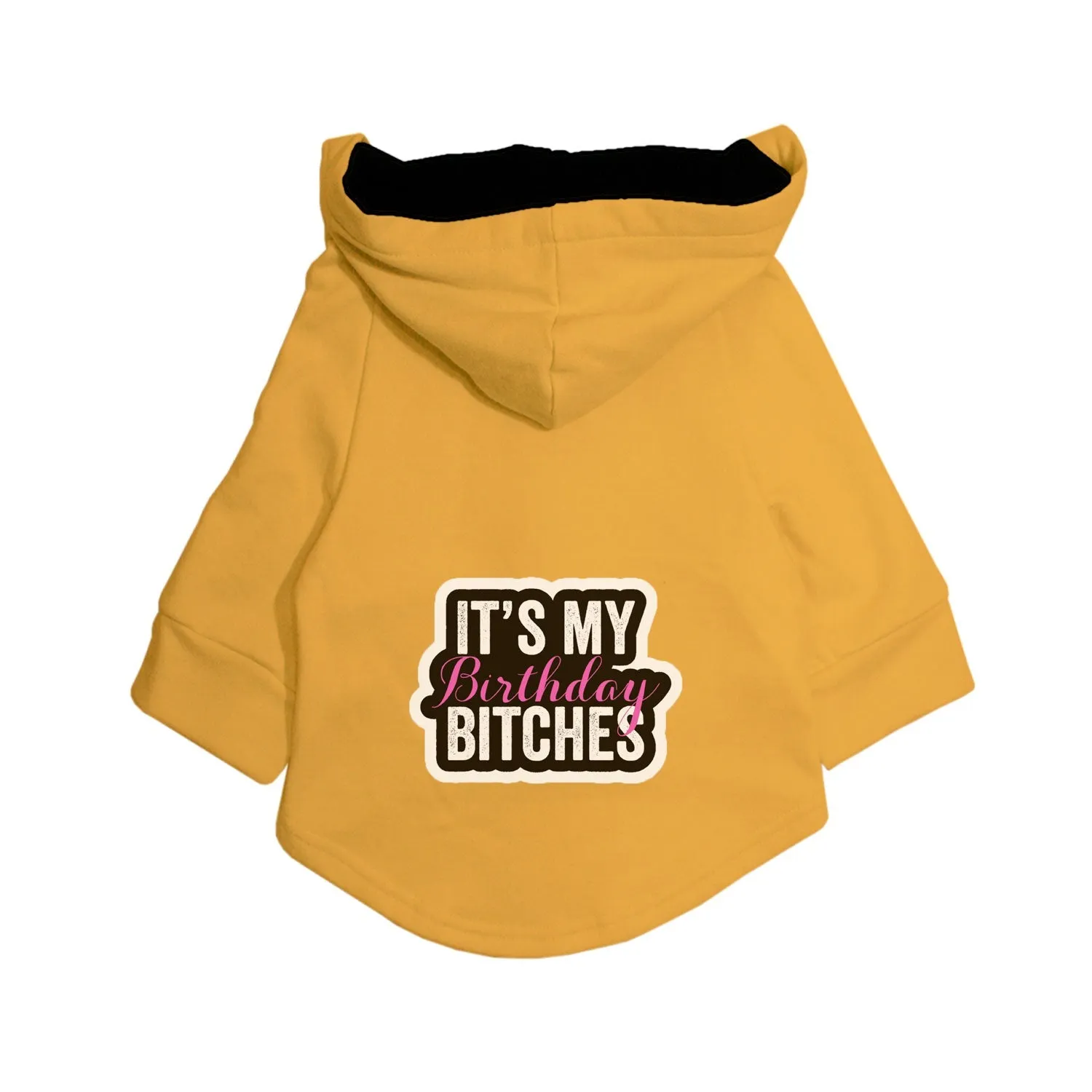 "It's My Birthday Bitches" Printed Dog Hoodie Jacket