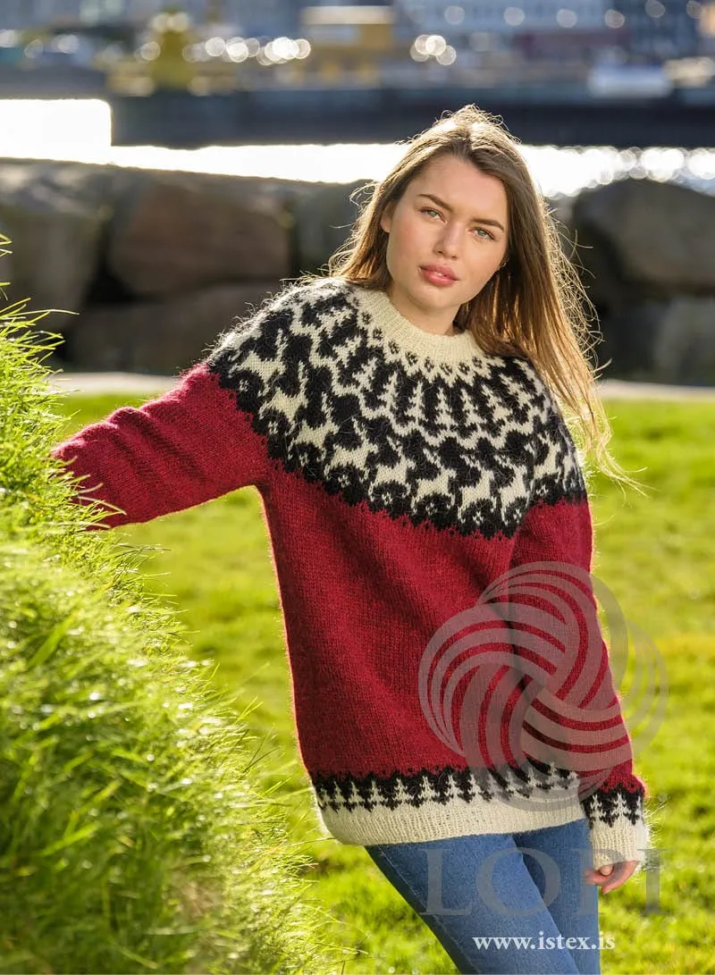 Reindeer Grey Christmas Wool sweater - Knitting Kit