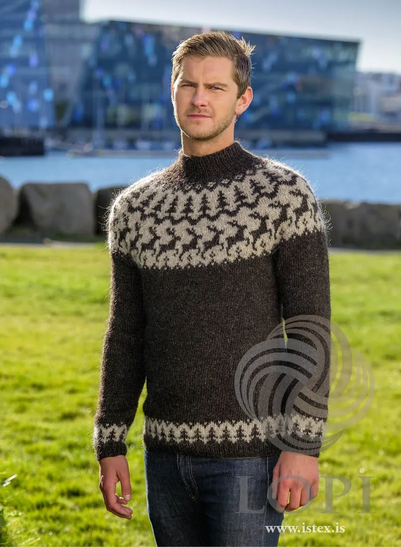 Reindeer Grey Christmas Wool sweater - Knitting Kit