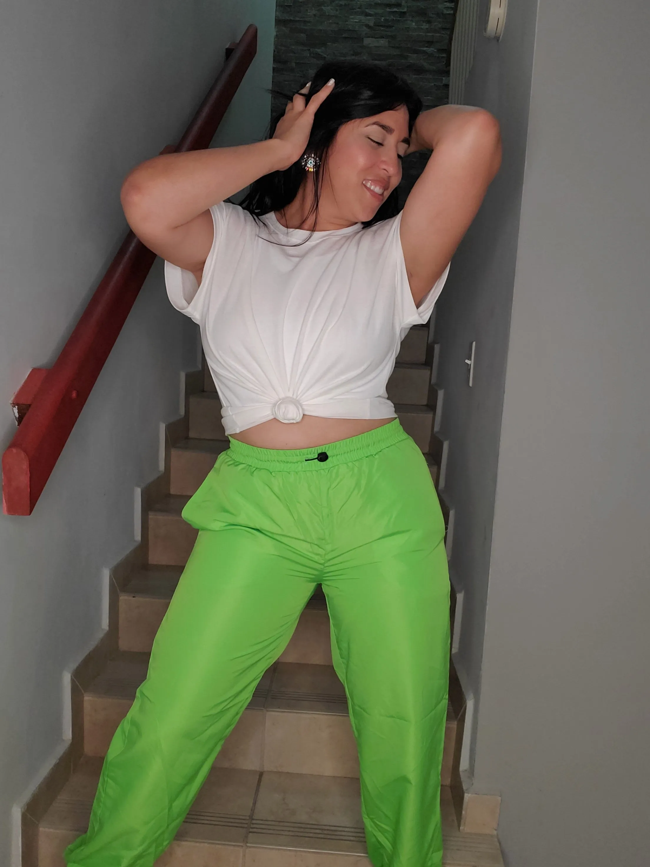 Retro Jogger Pant (Neon Green)