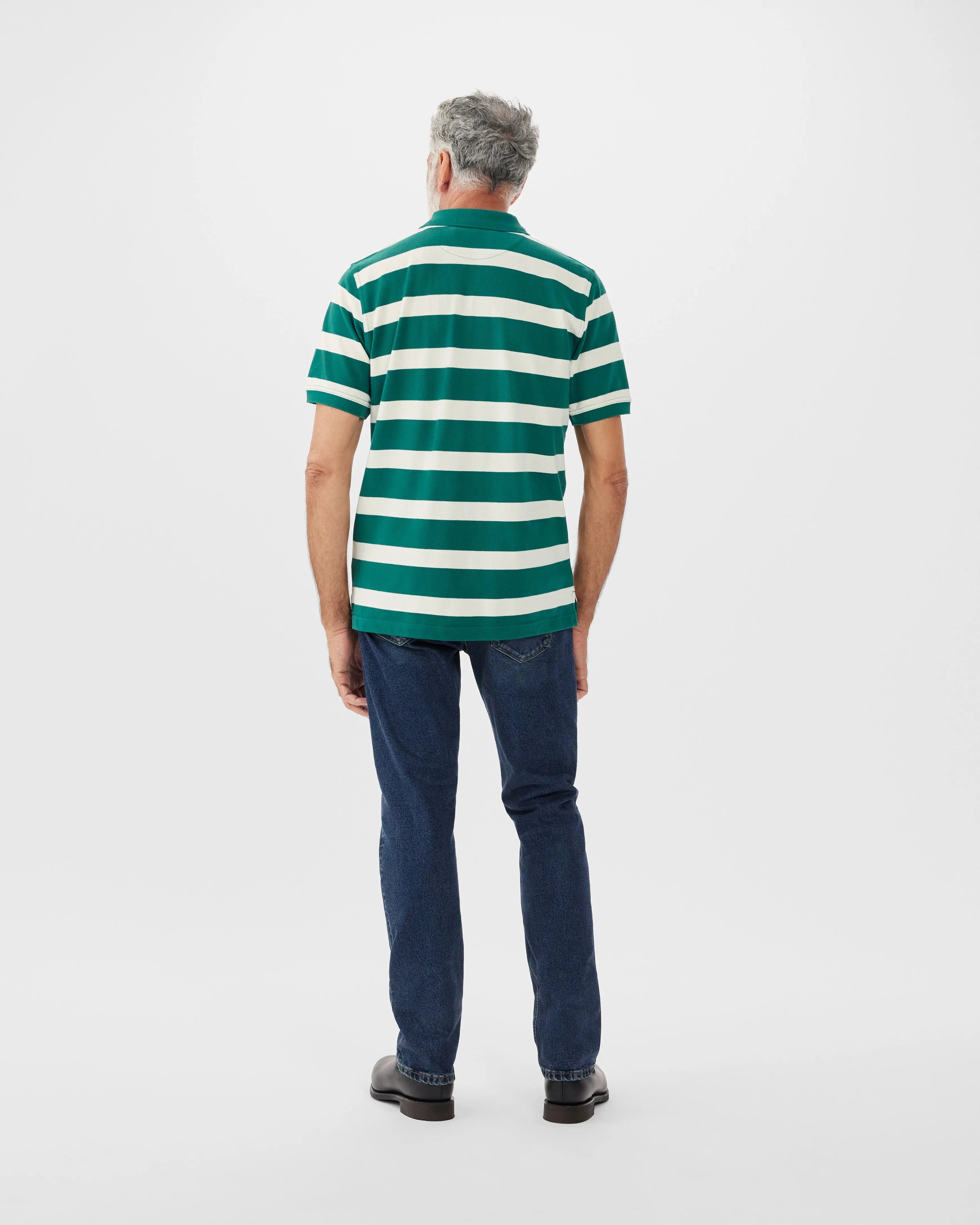 R.M.Williams - Rod Polo - Stripe - Green & Cream