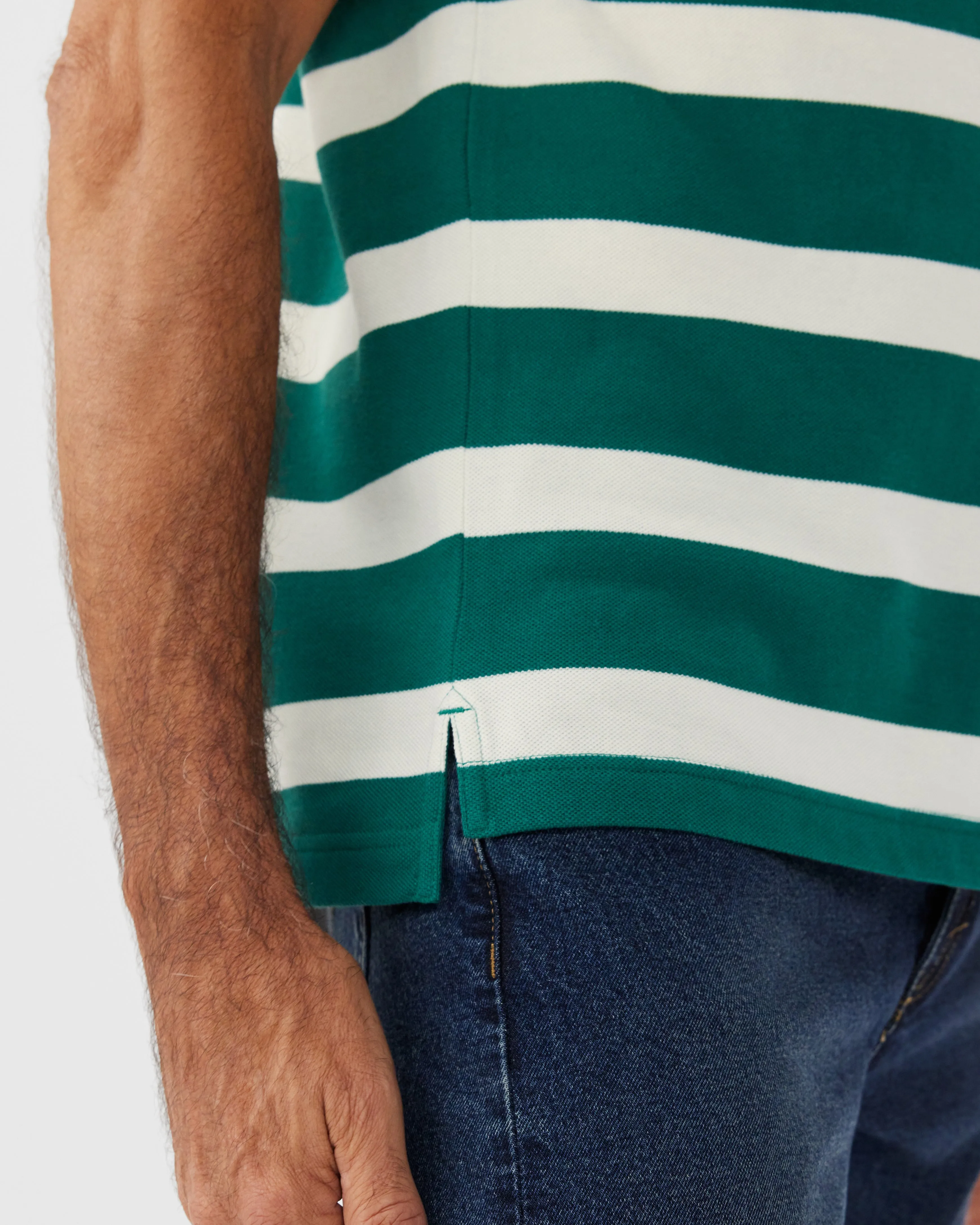 R.M.Williams - Rod Polo - Stripe - Green & Cream