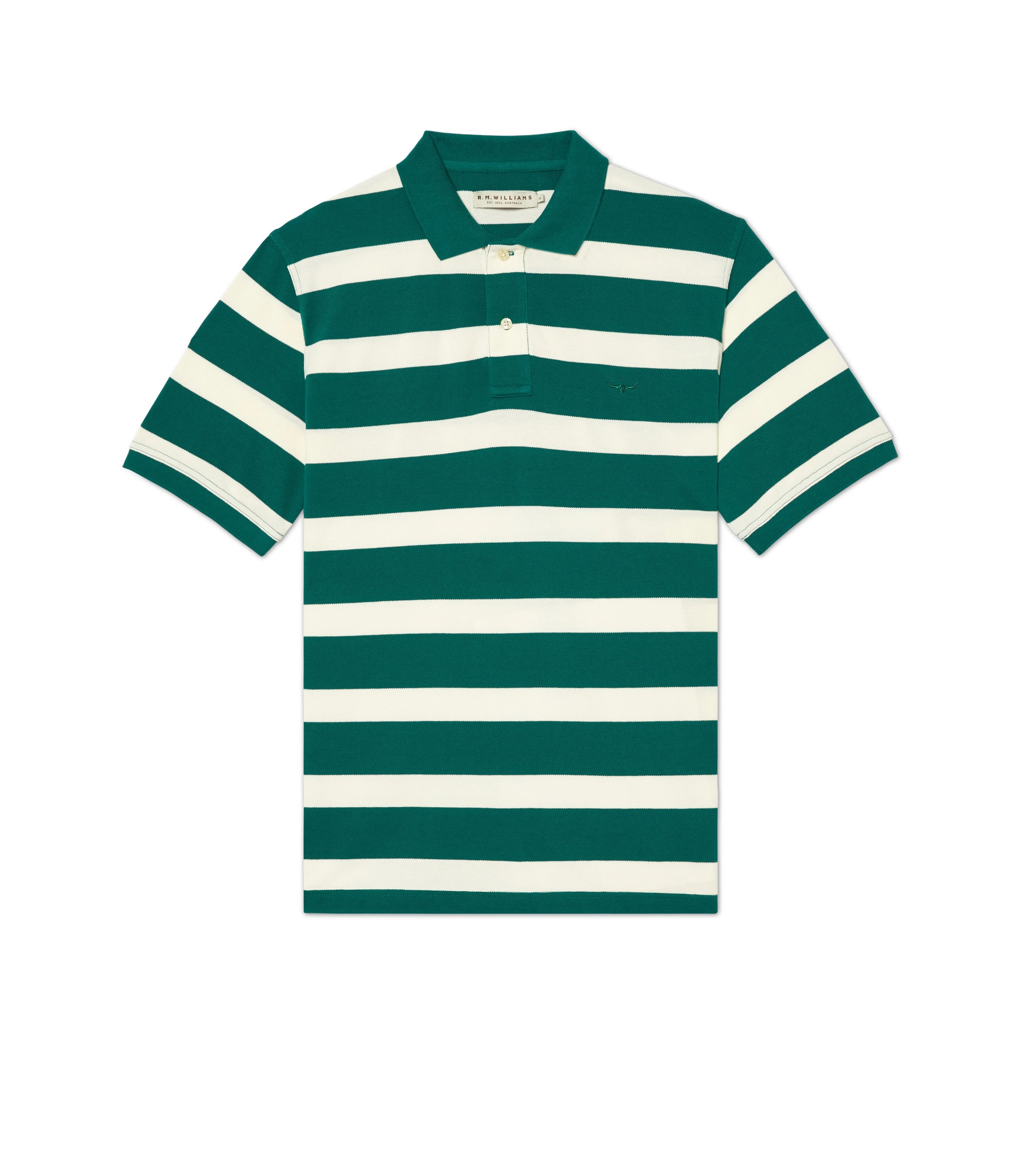 R.M.Williams - Rod Polo - Stripe - Green & Cream